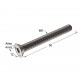 COUNTERSUNK ALLEN  CONNECTION BOLT M6x50 / NICKEL